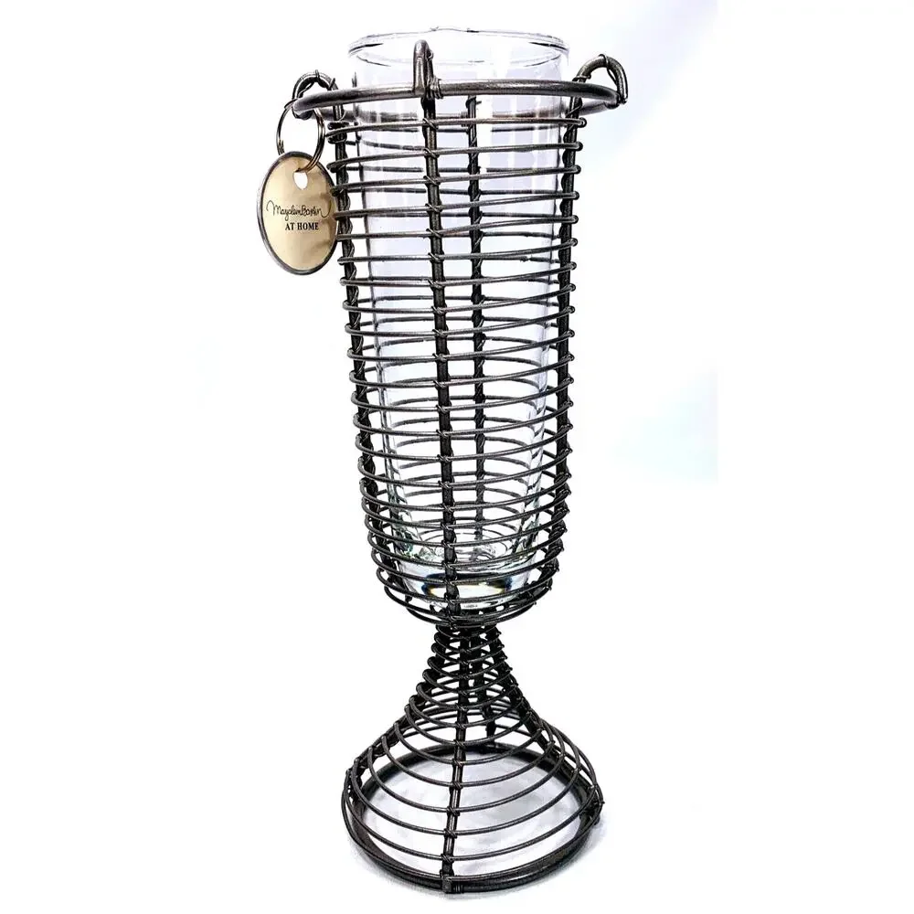 Hallmark Marjolein Bastin Wire &‎ Glass Vase At Home Collection 9